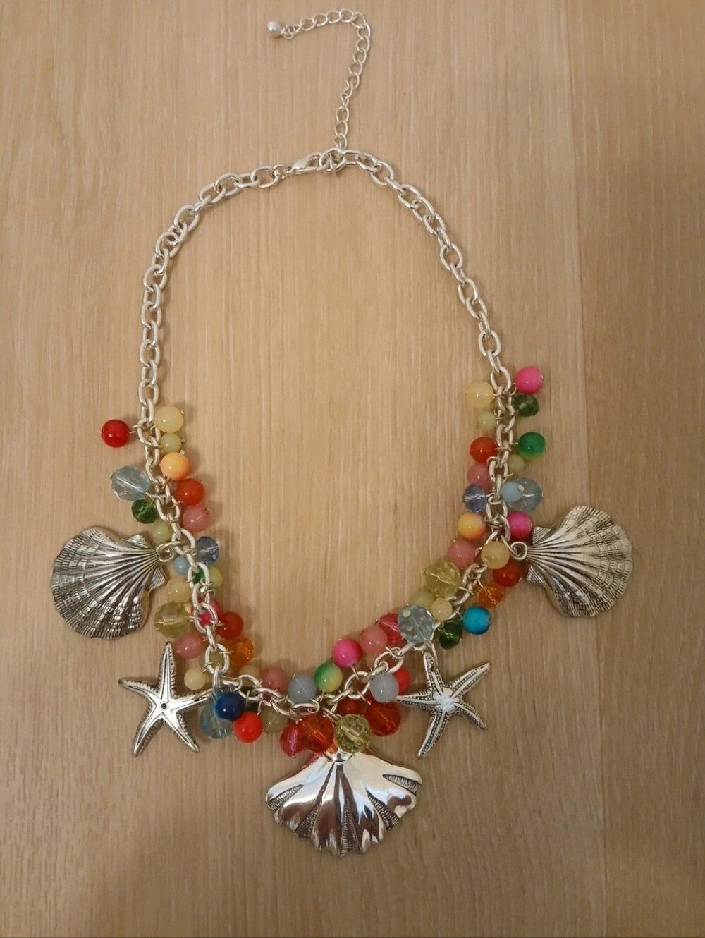 Unbranded Multicolor Seashell & Starfish Charm Necklace